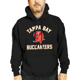 Tampa Bay Buccaneers NFL Adult Unisex Retro Gameday Ultra Soft Fleece Hooded Sweatshirt - Black