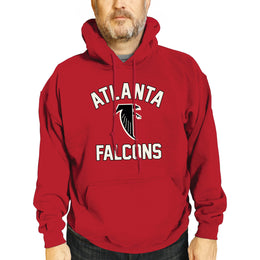 Atlanta Falcons NFL Adult Unisex Retro Gameday Ultra Soft Fleece Hooded Sweatshirt - Red