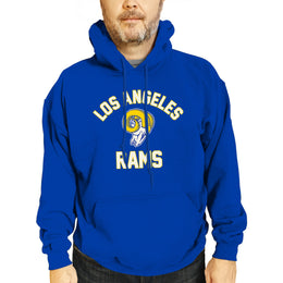 Los Angeles Rams NFL Adult Unisex Retro Gameday Ultra Soft Fleece Hooded Sweatshirt - Royal
