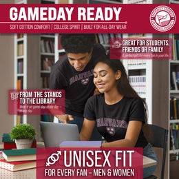 Harvard Crimson NCAA Adult Gameday Cotton T-Shirt - Black