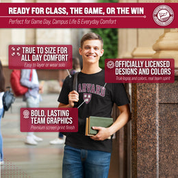 Harvard Crimson NCAA Adult Gameday Cotton T-Shirt - Black