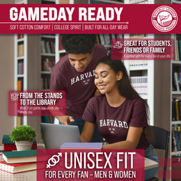 Harvard Crimson NCAA Adult Gameday Cotton T-Shirt - Maroon