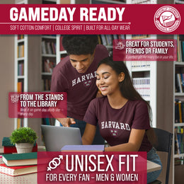 Harvard Crimson NCAA Adult Gameday Cotton T-Shirt - Maroon