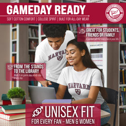Harvard Crimson NCAA Adult Gameday Cotton T-Shirt - White