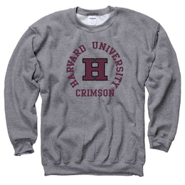 Harvard Crimson Adult Team Spirit Crewneck - Graphite