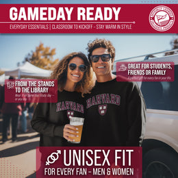 Harvard Crimson Adult Arch & Logo Soft Style Gameday Crewneck Sweatshirt - Black