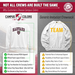 Harvard Crimson Adult Arch & Logo Soft Style Gameday Crewneck Sweatshirt - White