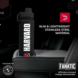 Harvard Crimson NCAA Stainless Steel Water Bottle - Black