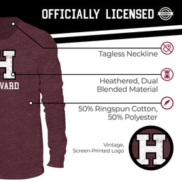 Harvard Crimson NCAA MVP Adult Long-Sleeve Shirt - Crimson