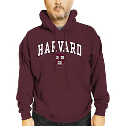 Harvard Crimson Campus Colors Adult Arch & Logo Soft Style Gameday Hooded Sweatshirt  - Maroon