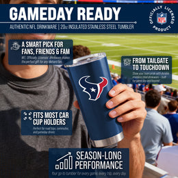 Houston Texans NFL 20oz Gameday Stainless Steel Tumbler - Navy