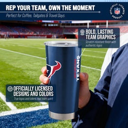 Houston Texans NFL 20oz Gameday Stainless Steel Tumbler - Navy