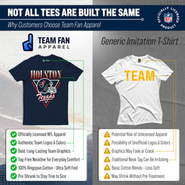Houston Texans NFL Adult Retro Triangle Unisex T-Shirt - Navy