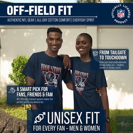 Houston Texans NFL Adult Retro Triangle Unisex T-Shirt - Navy