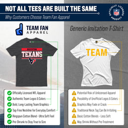 Houston Texans NFL Adult Team Block Tagless T-Shirt - Charcoal