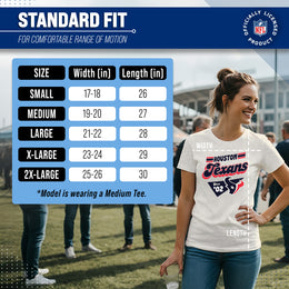 Houston Texans NFL Womens Vintage Charm Tag-Less Soft T-Shirt - Birch