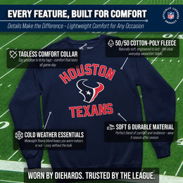 Houston Texans NFL Adult Gameday Football Crewneck Sweatshirt - Navy
