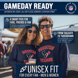 Houston Texans NFL Adult Gameday Football Crewneck Sweatshirt - Navy