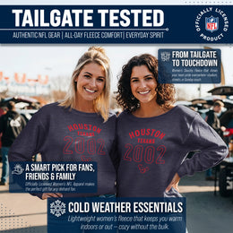 Houston Texans NFL Womens Big Date French Terry Slouchy Top - Navy Heather