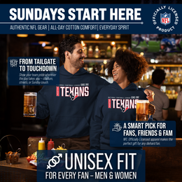 Houston Texans NFL Adult Unisex Modern Endzone Soft Fleece Hooded Sweatshirt - Navy