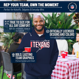 Houston Texans NFL Adult Unisex Modern Endzone Soft Fleece Hooded Sweatshirt - Navy