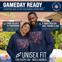 Houston Texans NFL Adult Unisex Overtime Blueprint Soft Fleece Hooded Sweatshirt - Navy