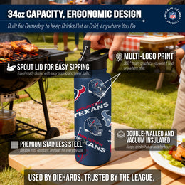 Houston Texans NFL 34Oz Native Quencher Water Bottle - Navy