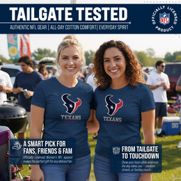 Houston Texans Women's NFL Ultimate Fan Logo Short Sleeve T-Shirt - Navy