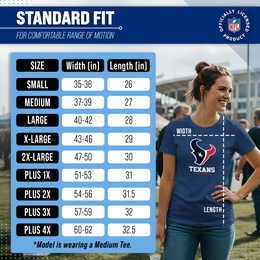 Houston Texans Women's NFL Ultimate Fan Logo Short Sleeve T-Shirt - Navy