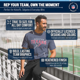 Houston Texans NFL Starting Fresh Short Sleeve Heather T-Shirt - Navy