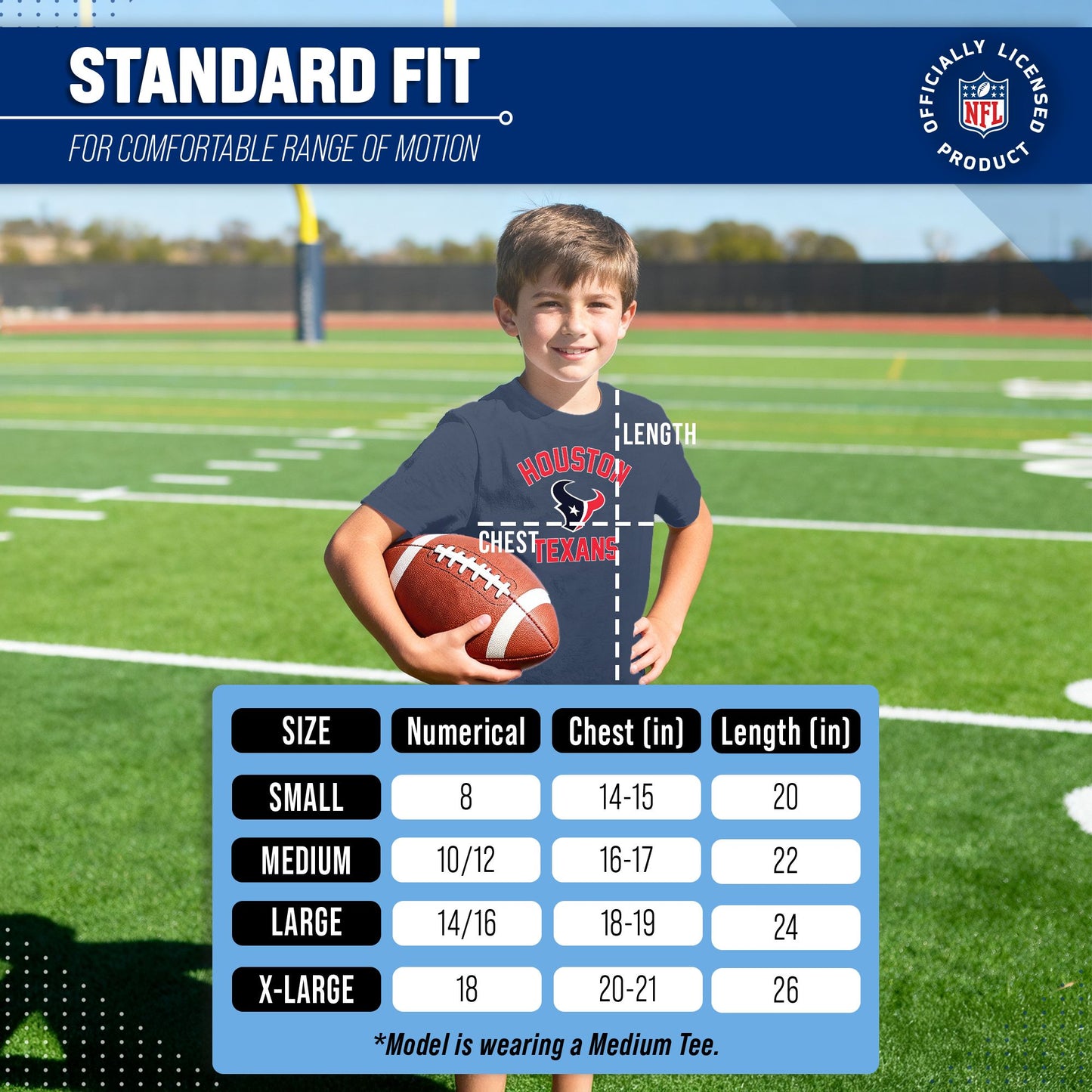 Houston Texans NFL Youth Gameday Football T-Shirt - Navy