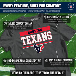 Houston Texans NFL Youth Short Sleeve Charcoal T Shirt - Charcoal