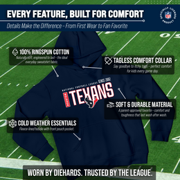 Houston Texans NFL Youth Modern Endzone Football Fleece Hooded Sweatshirt - Navy