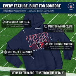 Houston Texans NFL Youth Overtime Blueprint Football Fleece Hooded Sweatshirt - Navy