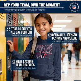 Houston Texans NFL Youth Overtime Blueprint Football Fleece Hooded Sweatshirt - Navy