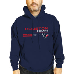 Houston Texans Adult NFL Speed Stat Sheet Fleece Hooded Sweatshirt - Navy
