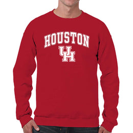 Houston Cougars Adult Arch & Logo Soft Style Gameday Crewneck Sweatshirt - Red
