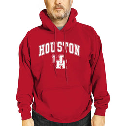 Houston Cougars Adult Arch & Logo Soft Style Gameday Hooded Sweatshirt - Red