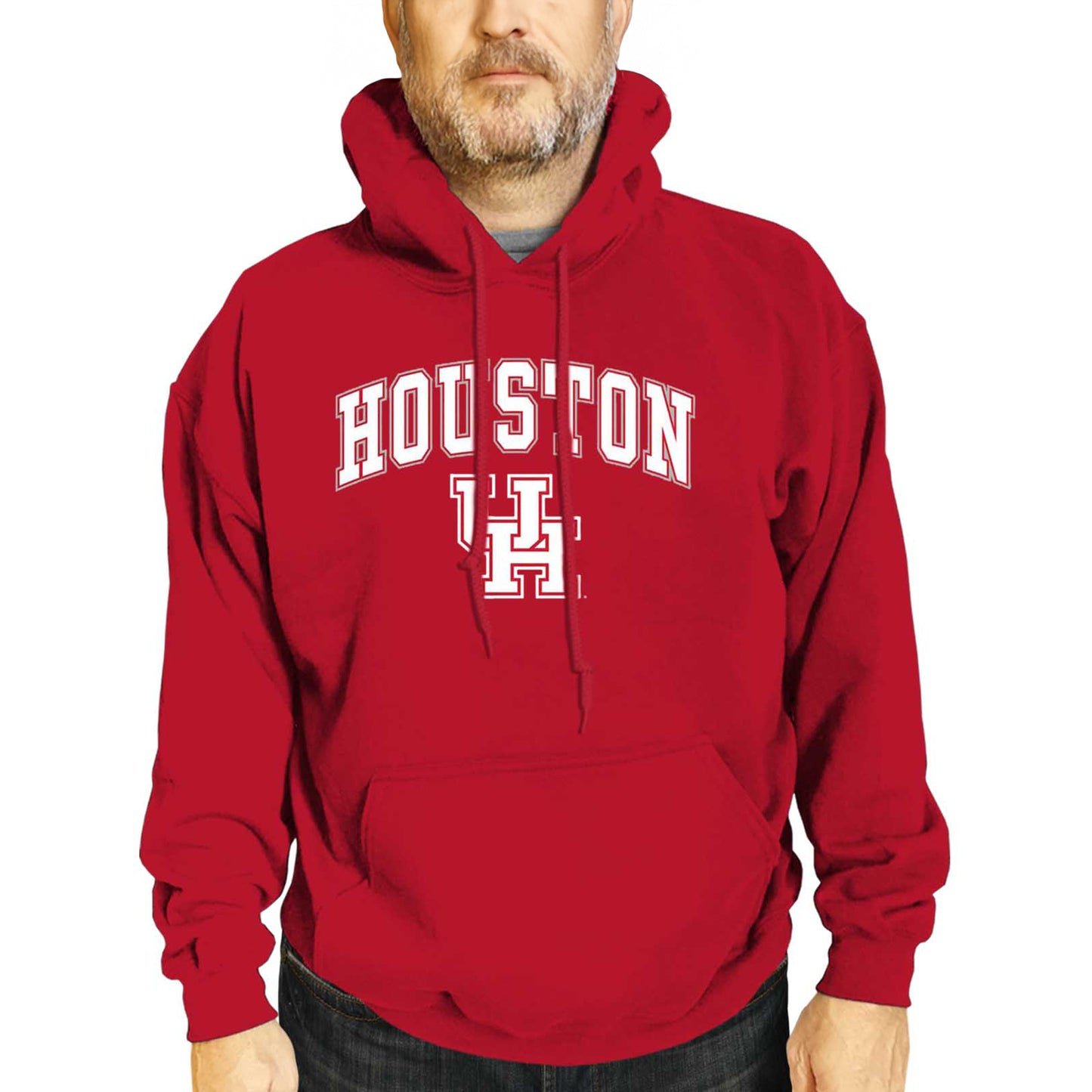 Houston Cougars Adult Arch & Logo Soft Style Gameday Hooded Sweatshirt - Red