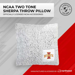 Iowa State Cyclones Two Tone Sherpa Throw Pillow - Team Color