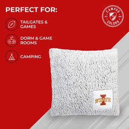 Iowa State Cyclones Two Tone Sherpa Throw Pillow - Team Color