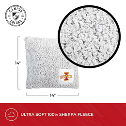 Iowa State Cyclones Two Tone Sherpa Throw Pillow - Team Color