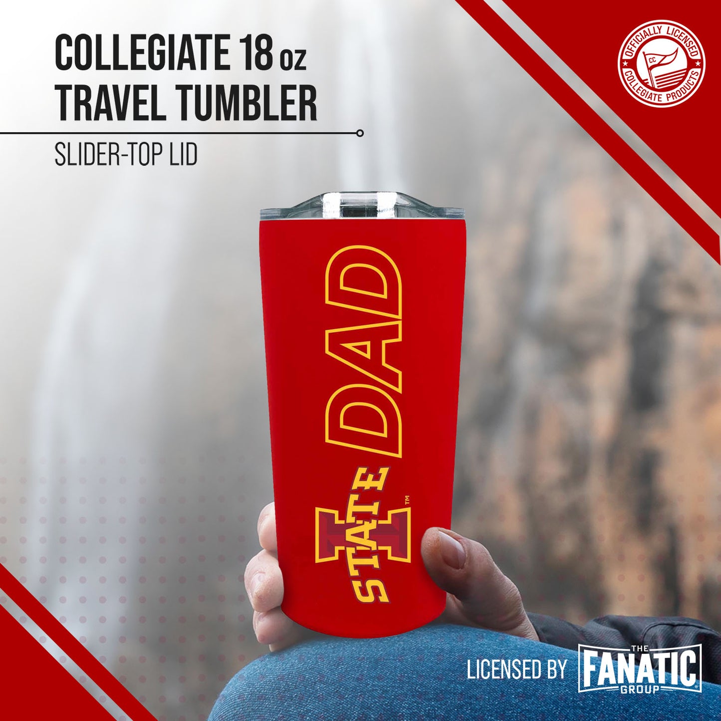 Iowa State Cyclones NCAA Stainless Steel Travel Tumbler for Dad - Cardinal
