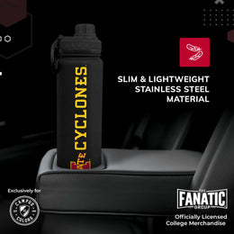Iowa State Cyclones NCAA Stainless Steel Water Bottle - Black