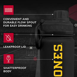 Iowa State Cyclones NCAA Stainless Steel Water Bottle - Black