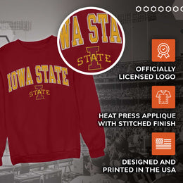 Iowa State Cyclones NCAA Adult Tackle Twill Crewneck Sweatshirt - Cardinal