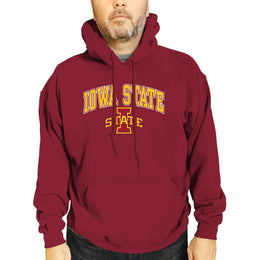 Iowa State Cyclones Campus Colors Adult Arch & Logo Soft Style Gameday Hooded Sweatshirt  - Cardinal