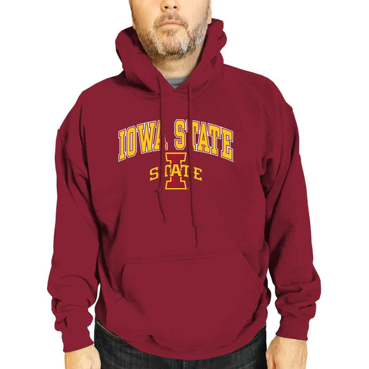 Iowa State Cyclones Campus Colors Adult Arch & Logo Soft Style Gameday Hooded Sweatshirt  - Cardinal
