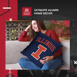 Illinois Fighting Illini NCAA Decorative Pillow - Navy