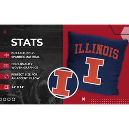 Illinois Fighting Illini NCAA Decorative Pillow - Navy